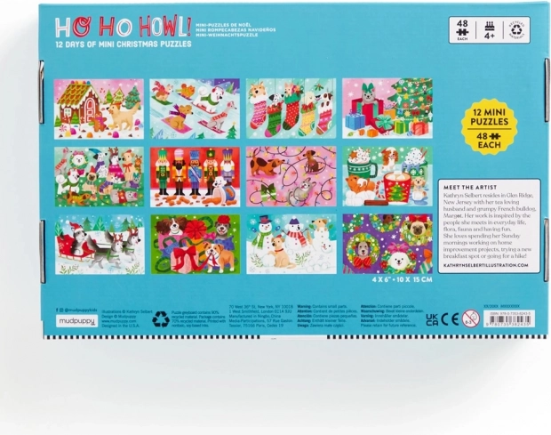 Puzzle de compte à rebours avant Noël Ensemble de 12 pcs