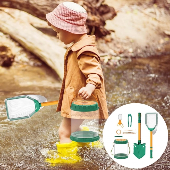 Woopie Ensemble du Petit Explorateur de la Nature Filet pour Insectes et Papillons, Récipient pour Poissons