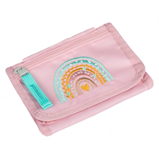 BAAGL Portefeuille autour du cou Arc-en-ciel rose 