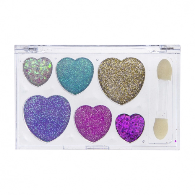 Ombres à paupières crémeuses avec paillettes et pinceau pour enfants