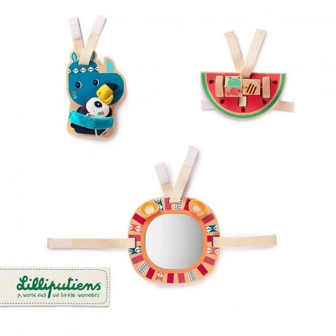 Lilliputiens - Jouets Suspendus en Bois Rhinocéros Marius dès 9 Mois