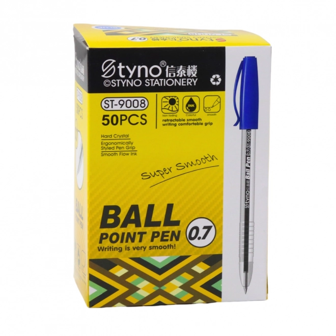 Stylo à bille avec recharge bleue 0,7 mm