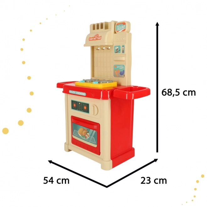Cuisine en plastique pour enfants avec lumières et 44 éléments