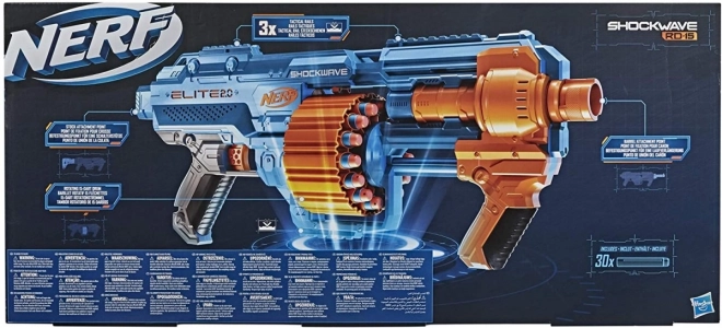 Pistolet Nerf Shockwave RD-15 avec munitions