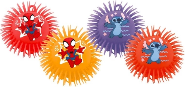 Balle en caoutchouc duveteuse 230 mm – SPIDEY et STITCH (motifs assortis)