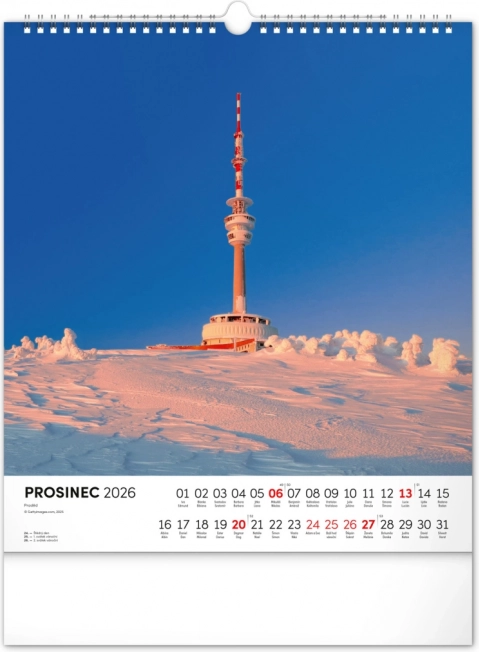 Calendrier mural Balades dans le paysage morave 2026