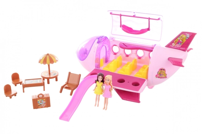 Avion pour poupées avec accessoires