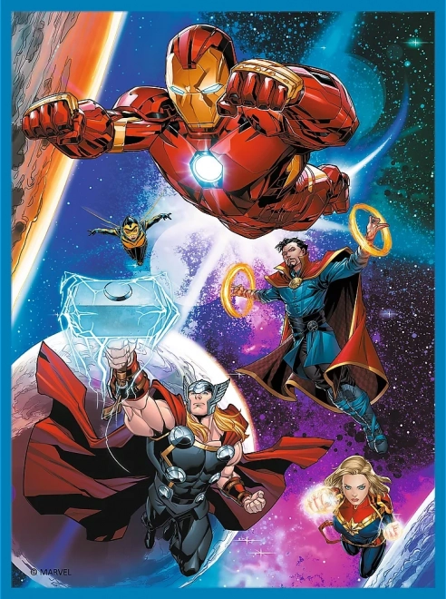 TREFL Ensemble 3-en-1 Avengers: Les Héros en action (2x puzzle + jeu de mémoire)