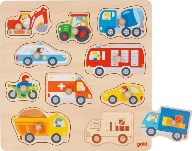 Puzzle encastrable en bois Véhicules