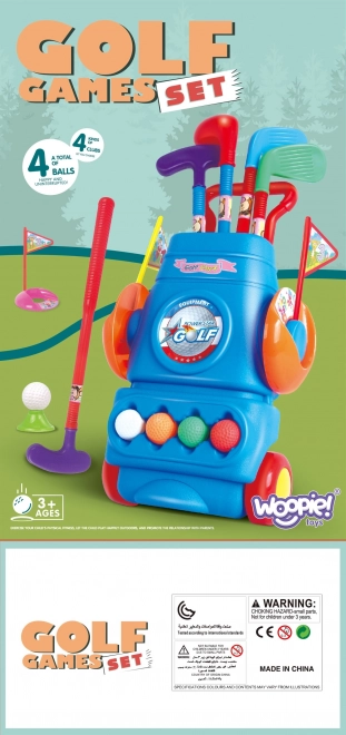 Ensemble de golf pour enfants avec support à roulettes Woopie