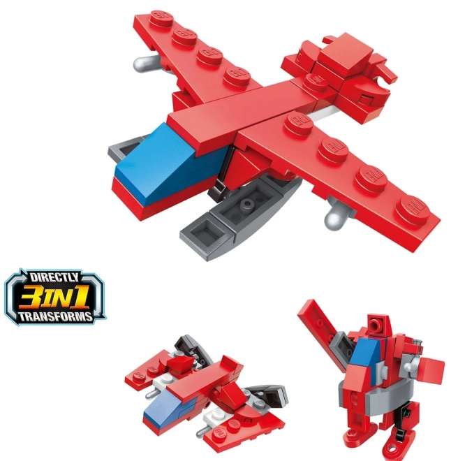 Qman Trans Collector 3v1 2104-3 Avion de Pompier 3v1