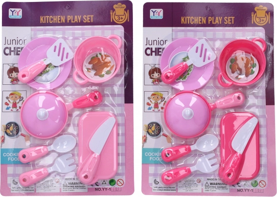 Set de vaisselle rose pour enfants