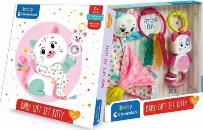 CLEMENTONI BABY Coffret cadeau pour bébés – chaton