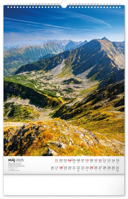 NOTIQUE Calendrier mural Tatry 2025, 33 x 46 cm