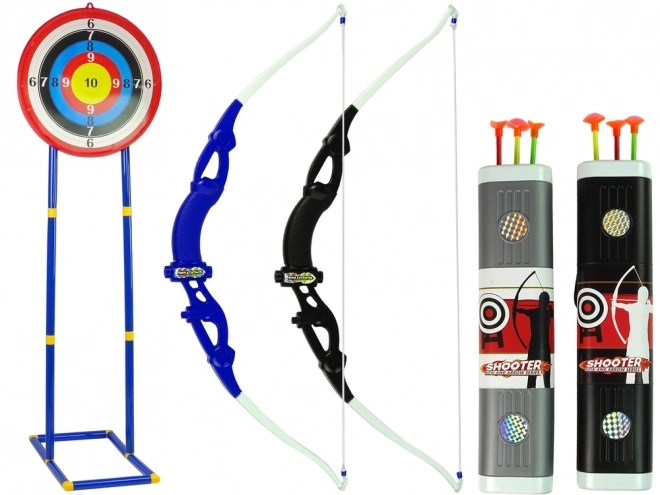 Ensemble de tir à l'arc Bouclier sur support 134 cm Carquois Pistolet