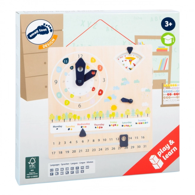 Calendrier didactique Small Foot avec horloge
