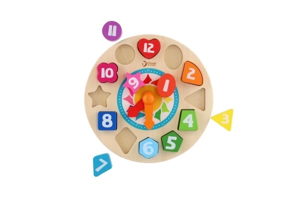 Horloge éducative en bois