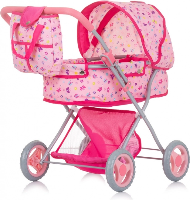Poussette profonde pour poupées Dora Papillons