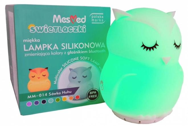 Lampe de nuit en silicone changeant de couleur avec haut-parleur Bluetooth Lumière Chouette HU HU HU HU HU