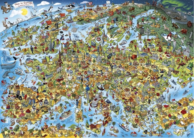 Puzzle Voici l’Europe 1000 pièces GIBSONS