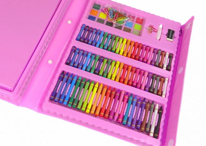 Ensemble artistique de valises roses 208 pièces