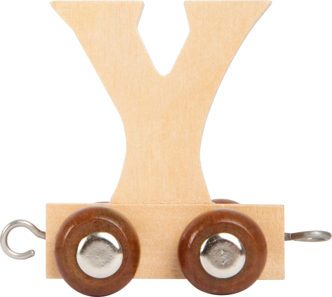 Wagonnet en bois avec la lettre Y pour circuits de trains Small Foot