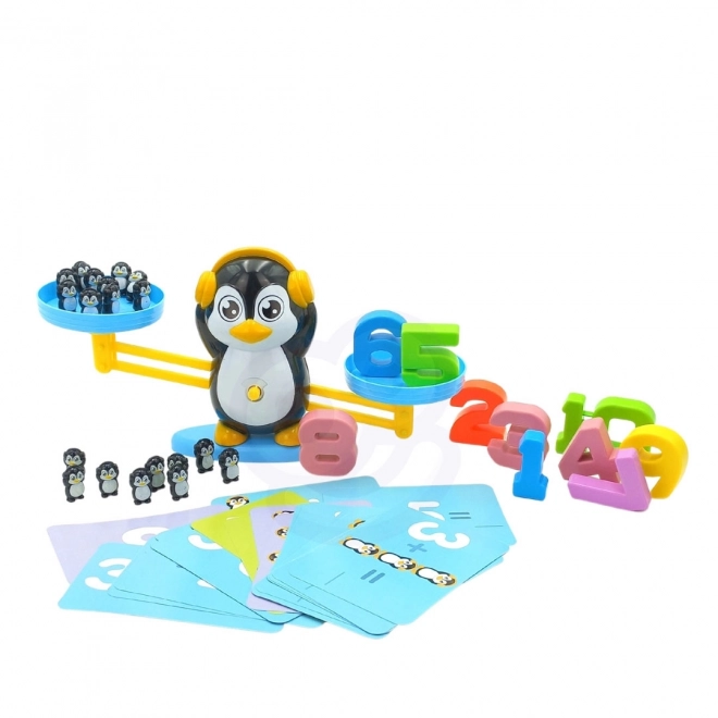 Balance d'équilibre Woopie avec pingouins pour l'apprentissage des mathématiques
