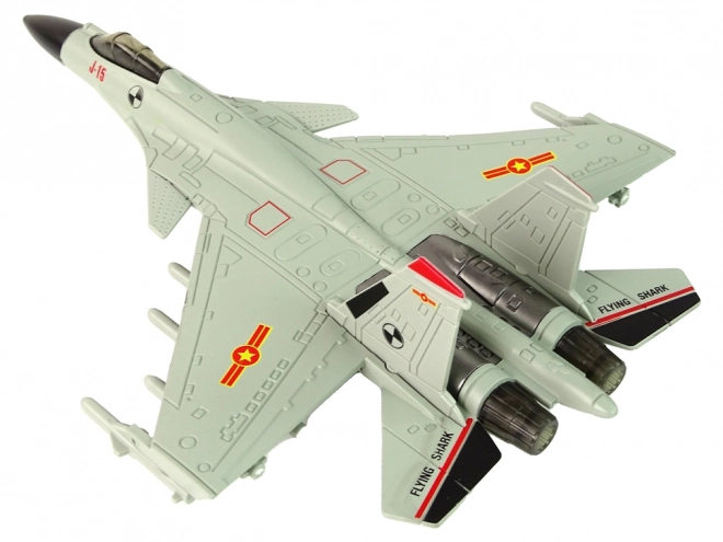 Avion de chasse avec propulsion à friction 1:72 gris