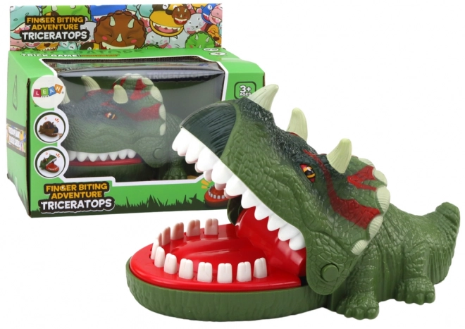 Jeu de compétence dinosaure mordant Triceratops