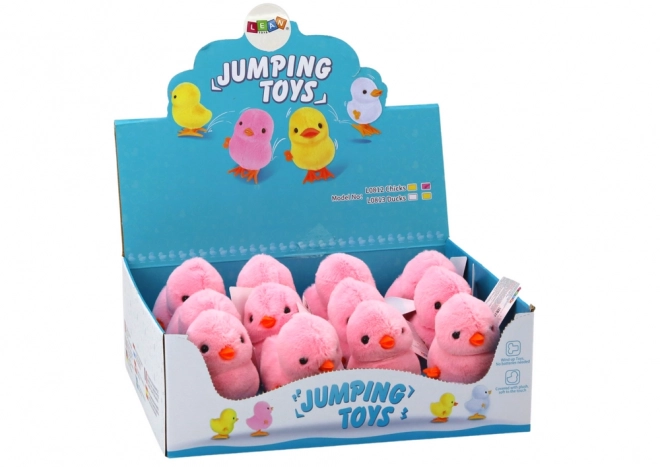 Jouet en peluche à remontoir Sautant Ornement Poulet Rose