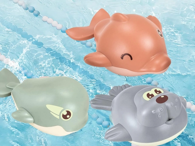 Jouet de bain flottant à ressort dauphin et phoque