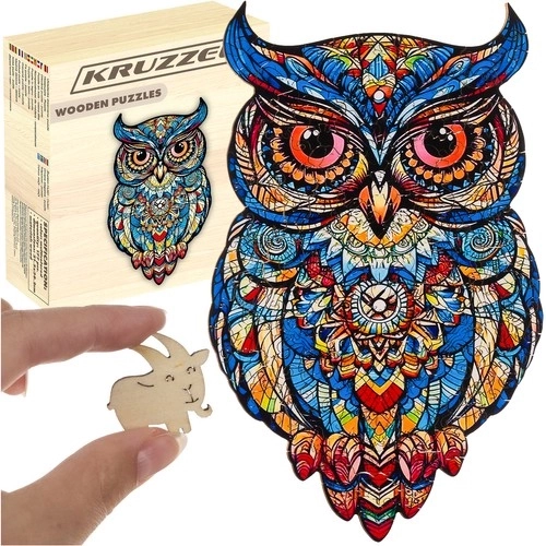Puzzle en bois chouette Kruzzel