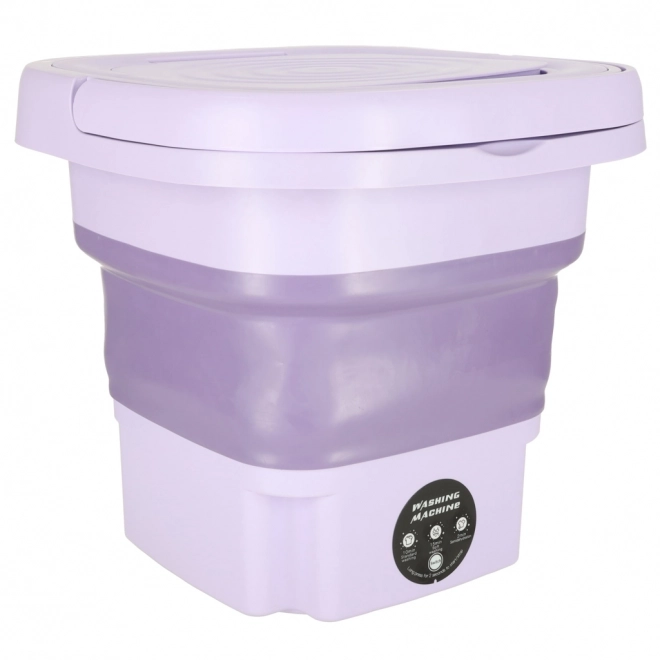 Lave-linge de voyage pliable 8L violet
