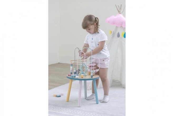 Table de jeu en bois avec labyrinthe