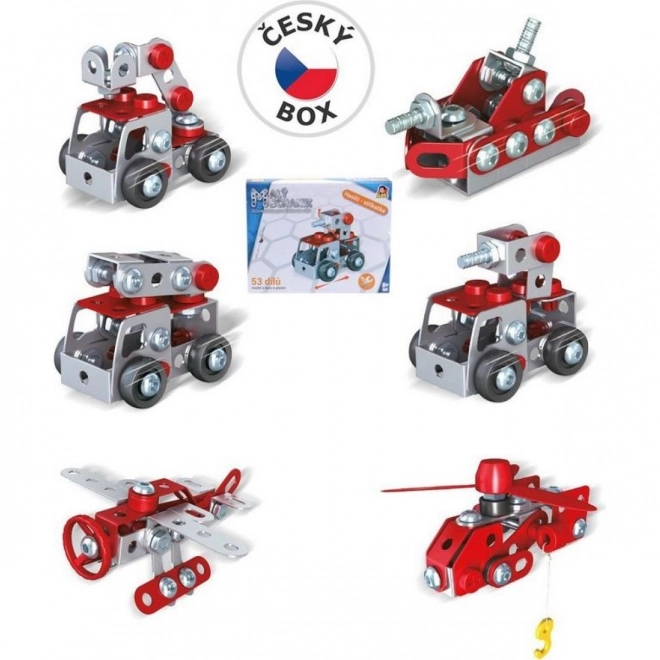 Jeu de construction Petit mécanicien - véhicules de pompiers – Avion