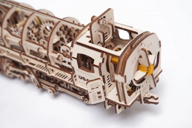 Puzzles mécaniques en bois UGEARS - Locomotive à vapeur avec tender