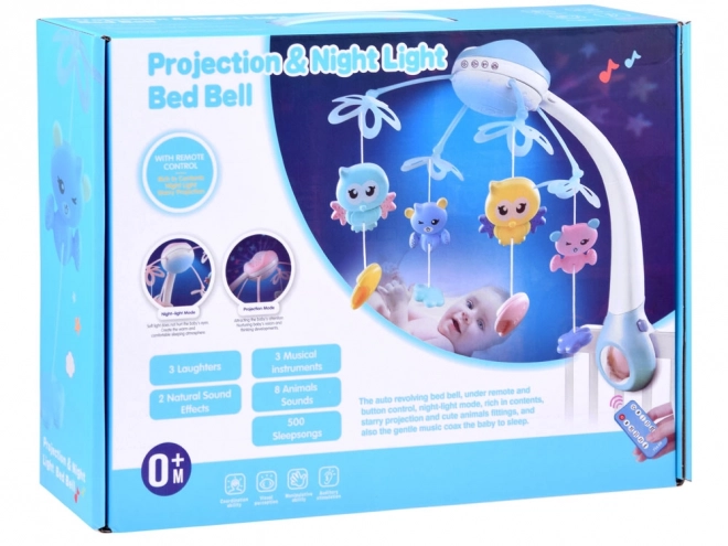 Mobile bébé avec projecteur à télécommande