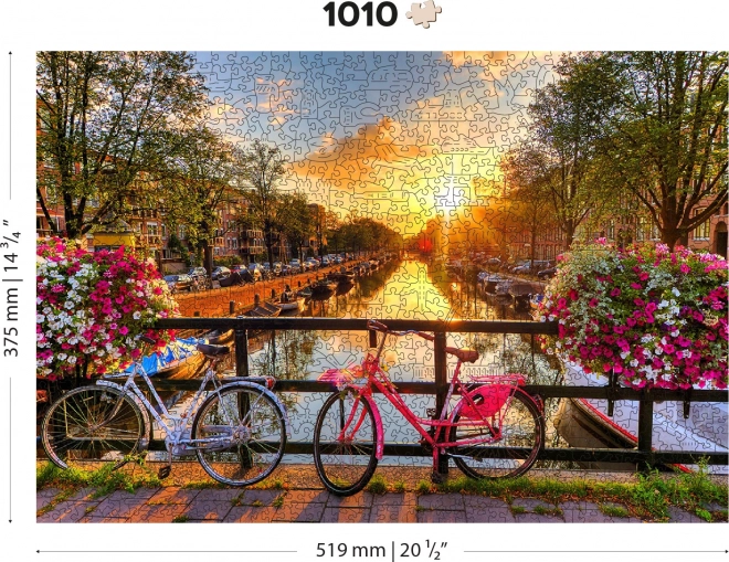 WOODEN CITY Puzzle en bois Roues d'Amsterdam 1010 pièces