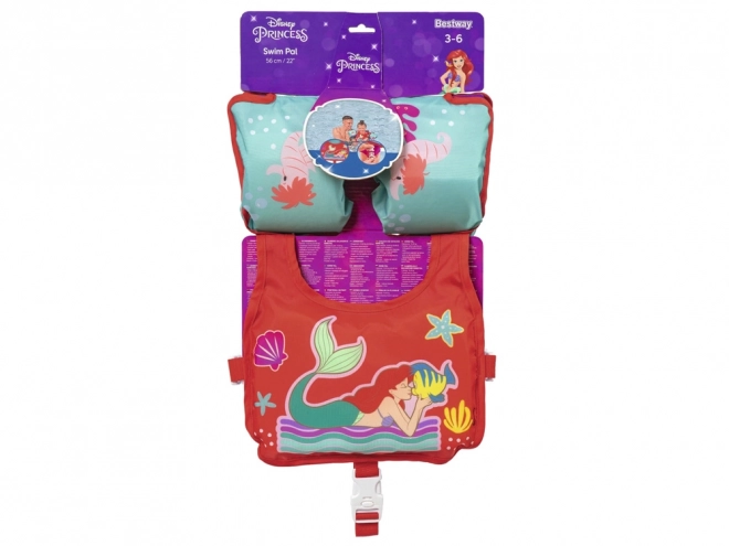Gilet de natation pour enfants avec manches Petite sirène