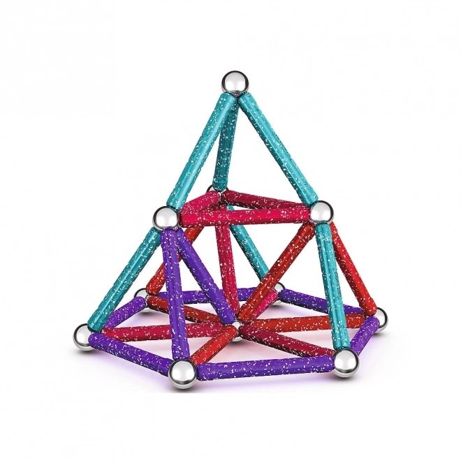 Jeu de construction magnétique GEOMAG Glitter 60 pièces
