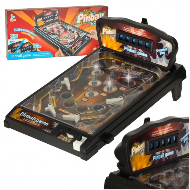Flipper Pinball Noir Jeu avec Lumières et Sons Spectaculaires