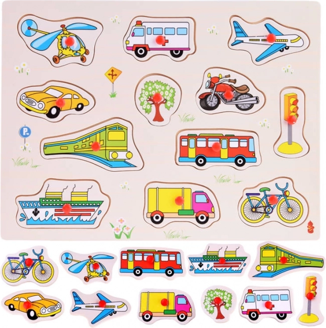 Puzzle en bois - Moyens de transport