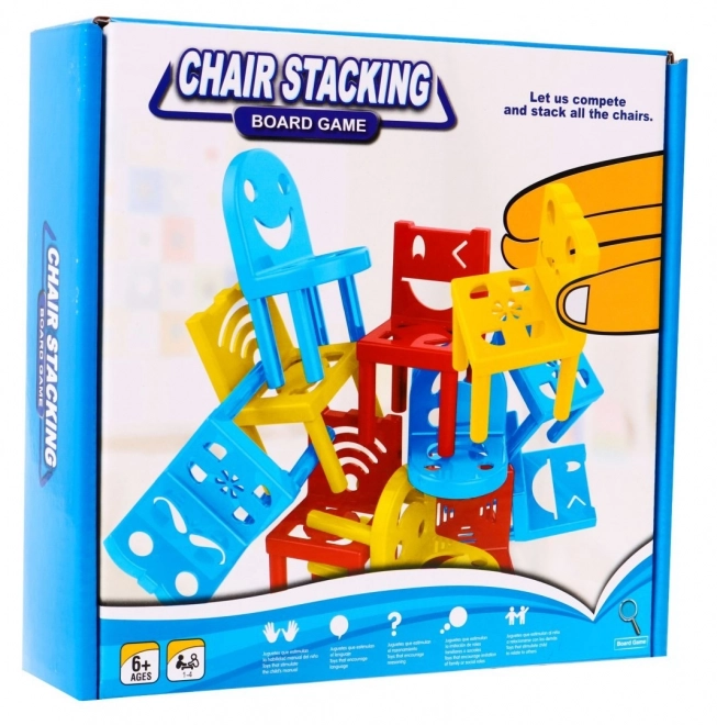 Jeu d'adresse "Tour de chaises" pour enfants 3+ et adultes + structures empilables