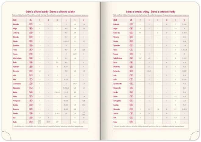 Agenda hebdomadaire Diamante 2025, rouge, 15 × 21 cm