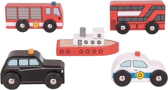 Bigjigs Rail véhicules urbains – ensemble en bois