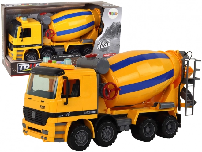 Bétonnière orange poire tournante Lumières et sons Véhicule de construction