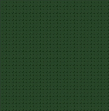 Brixies Plus Plaque de base pour construction vert foncé 25,5 x 25,5 cm