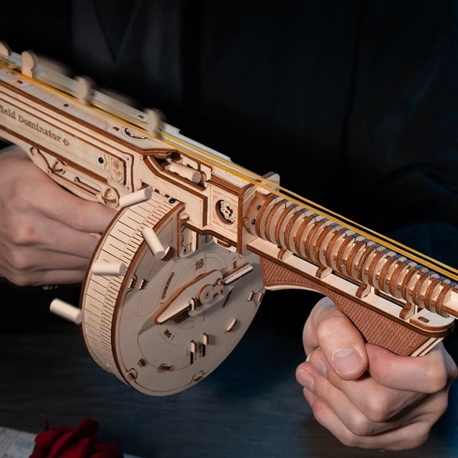 Puzzle mécanique en bois 3D RoboTime Pistolet-Mitrailleur Thompson