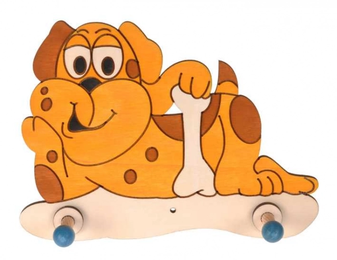 Crochet en bois Chien pour enfants