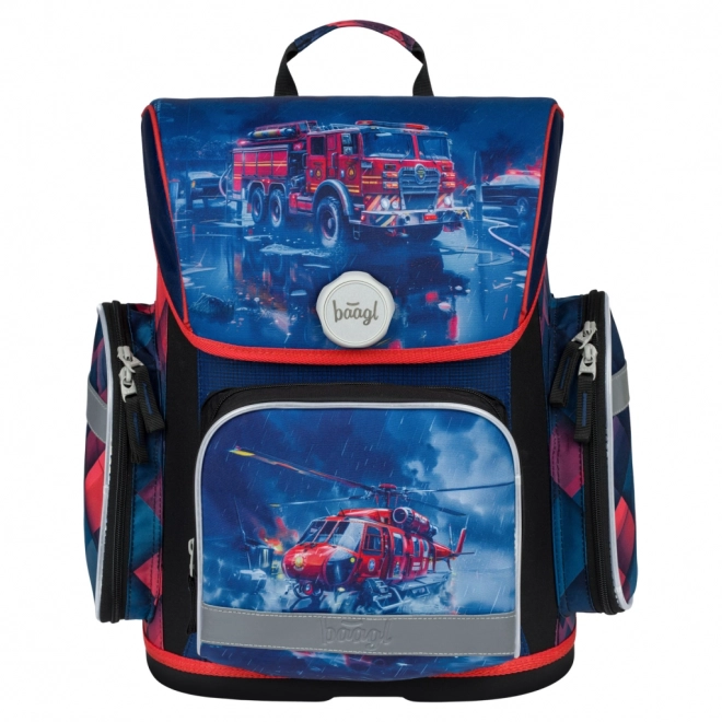 Baagl set 5 Ergo sauveteurs : cartable, trousse, sac, tablier, porte-monnaie